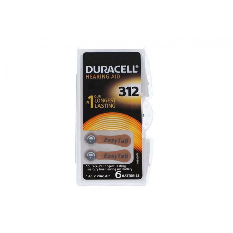 Duracell Easy Tab 312 Marrone 6 Batterie